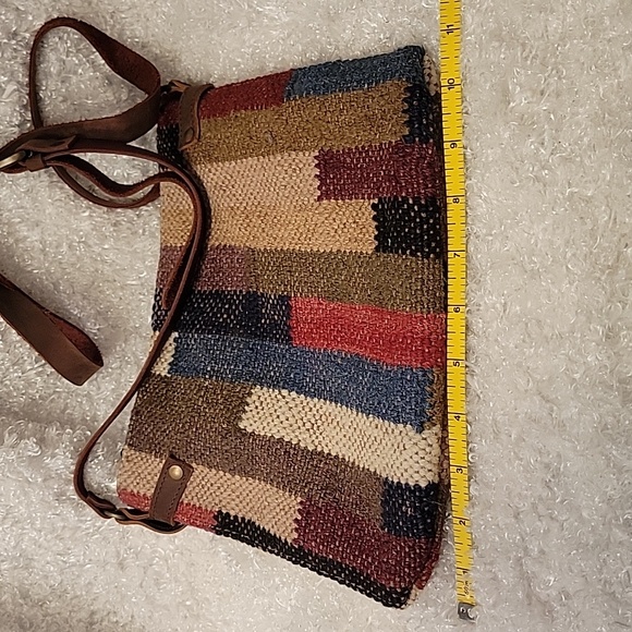 Women's Woven Wool Crossbody Purse - Picture 12 of 13